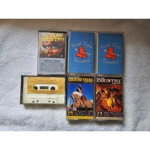 Country Music Cassette Tapes Lot Outlaw Country Stars Vintage Audio‎